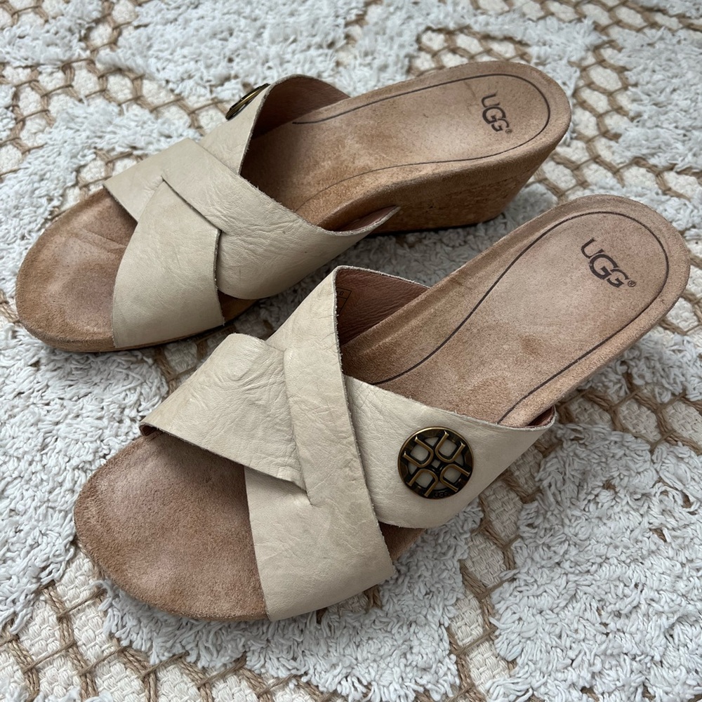 Ugg wedge sandals, size 8.